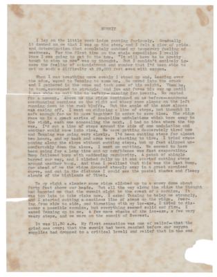 Lot #243 Edmund Hillary Signed Souvenir Typescript