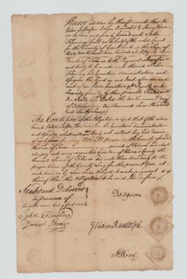 Lot #248 Peter Jefferson Document Signed