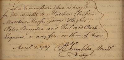 Lot #164 Benjamin Franklin Document Signed - Image 2