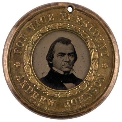 Lot #14 Abraham Lincoln 1864 Presidential Campaign Ferrotype Button - Image 2