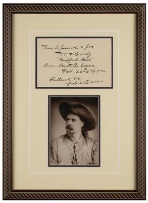 Lot #208 William F. 'Buffalo Bill' Cody Signature