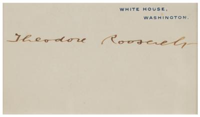 Lot #24 Theodore Roosevelt Signed White House Card - Image 2