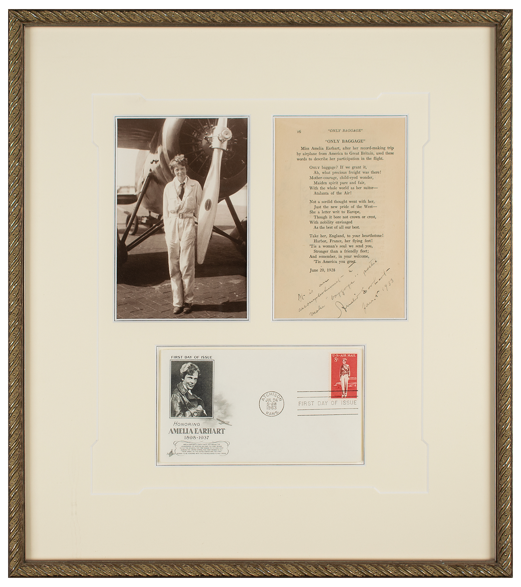 Lot #353 Amelia Earhart Signature