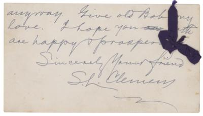 Lot #483 Samuel L. Clemens Autograph Letter Signed - Image 2