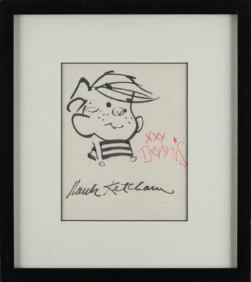 Lot #471 Hank Ketcham Original Sketch and Typed Letter Signed - Image 2