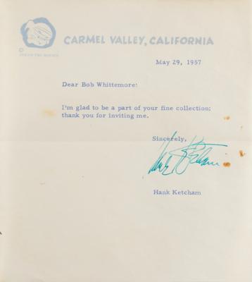 Lot #471 Hank Ketcham Original Sketch and Typed Letter Signed - Image 3