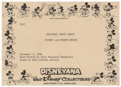 Lot #467 Disney: Mickey and Minnie Mouse Original Comic Strip - Image 3