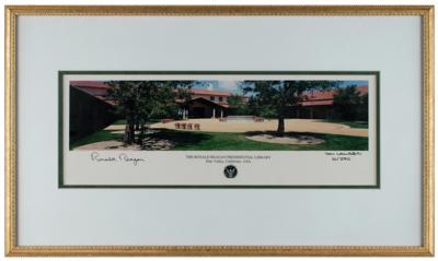 Lot #55 Ronald Reagan Signed Panoramic Photograph - Image 1
