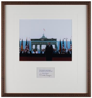 Lot #56 Ronald Reagan Typed Quotation Signed - Image 1