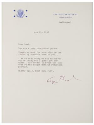 Lot #70 George Bush Typed Letter Signed as Vice President - Image 2