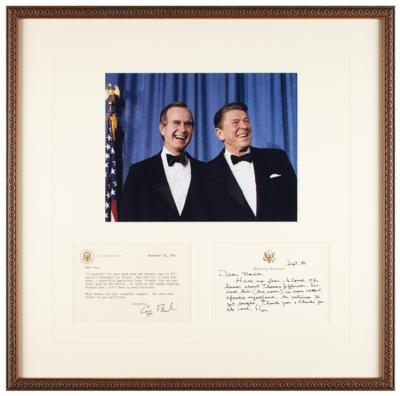 Lot #57 Ronald Reagan and George Bush Signed Letters