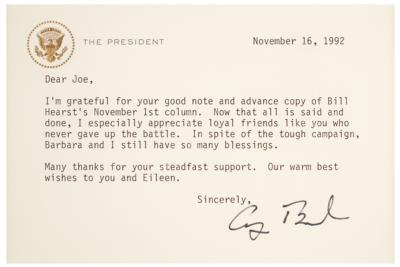 Lot #57 Ronald Reagan and George Bush Signed Letters - Image 2