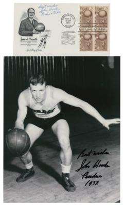 Lot #873 John Wooden Signed FDC and Photograph