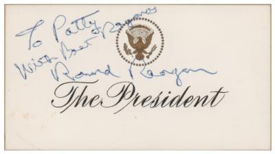 Lot #54 Ronald Reagan Signed Personal White House Place Card