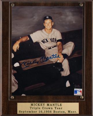 Lot #826 Mickey Mantle Signed Photograph