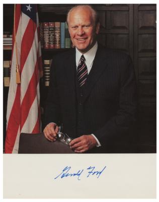 Lot #92 Gerald Ford Signed Photograph - Image 1