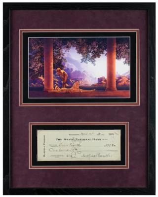 Lot #451 Maxfield Parrish Signed Check - Image 1