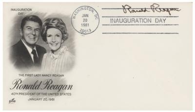 Lot #53 Ronald Reagan Signed Inauguration Day Cover - Image 1