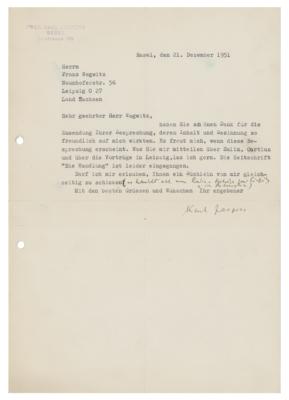 Lot #198 Karl Jaspers Typed Letter Signed - Image 1
