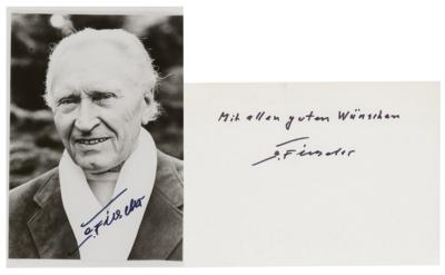 Lot #325 Gerhard Fieseler Signed Photograph and Signature - Image 1