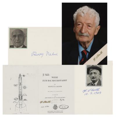 Lot #401 Hermann Oberth and Rudolf Nebel (4) Signed Items - Image 1