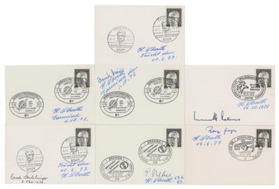 Lot #400 Hermann Oberth and Other Rocket Pioneers (7) Signed Cards