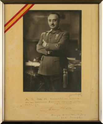 Lot #200 Francisco Franco Signed Photograph