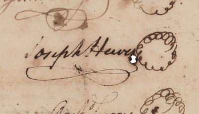 Lot #165 Joseph Hewes Document Signed - Image 3