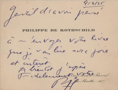 Lot #284 Rothschild Family (9) Signed Items - Image 3
