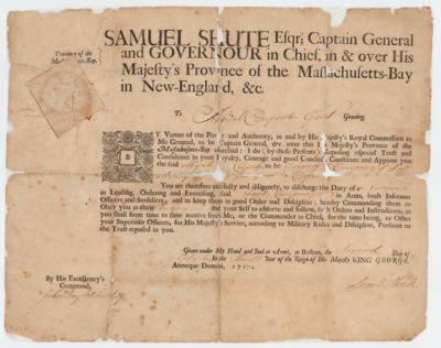 Lot #179 Samuel Shute Document Signed - Image 1