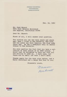 Lot #453 Norman Rockwell Typed Letter Signed