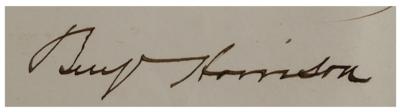 Lot #102 Benjamin Harrison Document Signed as President - Image 2