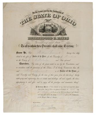 Lot #105 Rutherford B. Hayes Document Signed - Image 1