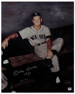 Lot #824 Mickey Mantle Signed Photograph
