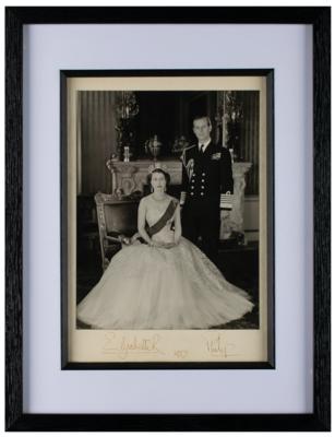 Lot #207 Queen Elizabeth II and Prince Philip Signed Photograph - Image 2