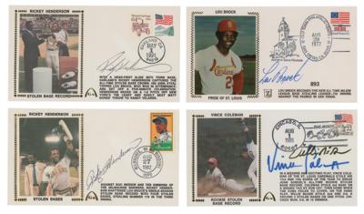 Lot #776 Baseball Base Stealers (4) Signed Covers