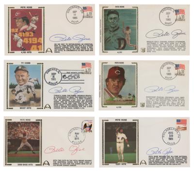 Lot #855 Pete Rose (6) Signed Covers