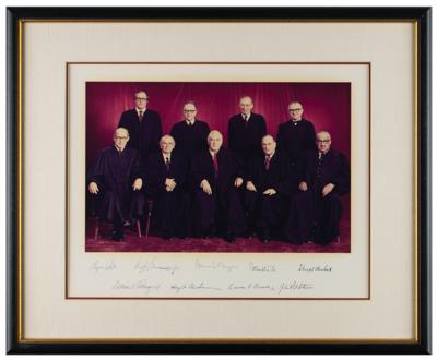 Lot #187 Supreme Court: Burger Court Signed Photograph