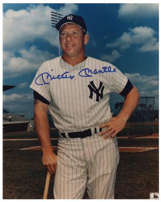 Lot #828 Mickey Mantle Signed Photograph