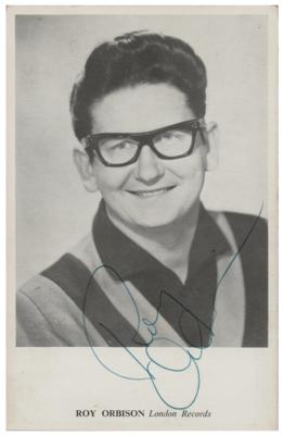 Lot #672 Roy Orbison Signed Promotional Card