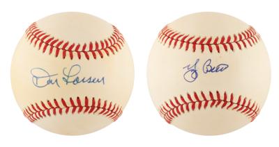 Lot #789 Yogi Berra and Don Larsen Signed Baseballs - Image 1