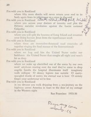 Lot #494 Allen Ginsberg Signed First Edition of Howl (Annotated and Signed by Carl Solomon) - Image 10