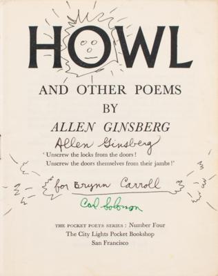 Lot #494 Allen Ginsberg Signed First Edition of Howl (Annotated and Signed by Carl Solomon) - Image 2