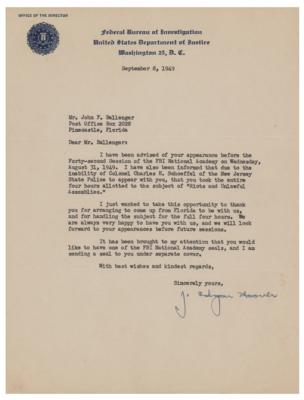 Lot #247 J. Edgar Hoover (2) Typed Letters Signed - Image 2