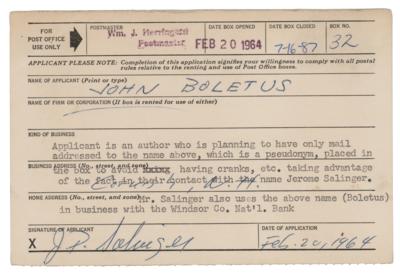 Lot #513 J. D. Salinger Document Signed - Image 1