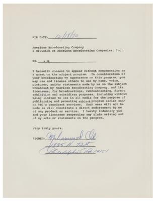 Lot #773 Muhammad Ali Document Signed