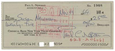 Lot #749 Paul Newman Signed Check