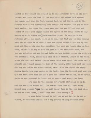 Lot #503 Jack Kerouac Hand-Corrected and Signed Manuscript - Image 7
