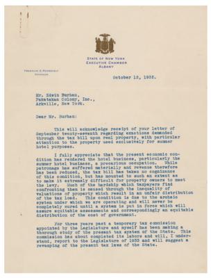 Lot #140 Franklin D. Roosevelt Typed Letter Signed