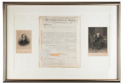 Lot #9 Andrew Jackson and Martin Van Buren Document Signed as President and Secretary of State - Image 1